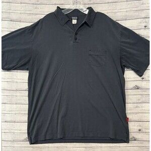 Patagonia Mens Polo Shirt Sz XL Blue Organic Cotton Casual Stretch Golf